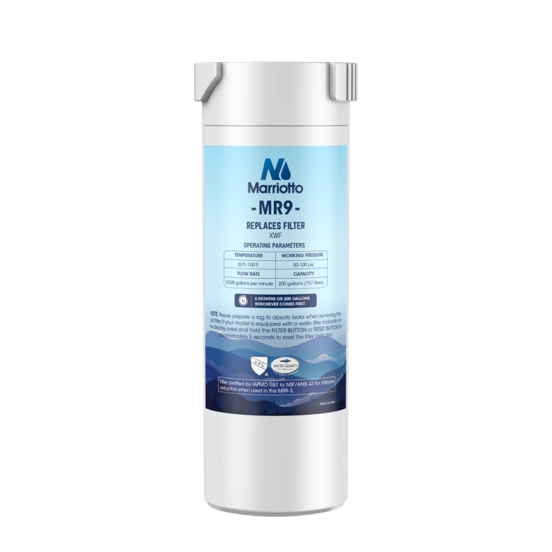 MARRIOTTO Genuine GE XWF Replacement Water Filter - Compatible with GE French-Door Refrigerators - 1 Pack (Not XWFE) - Image 1